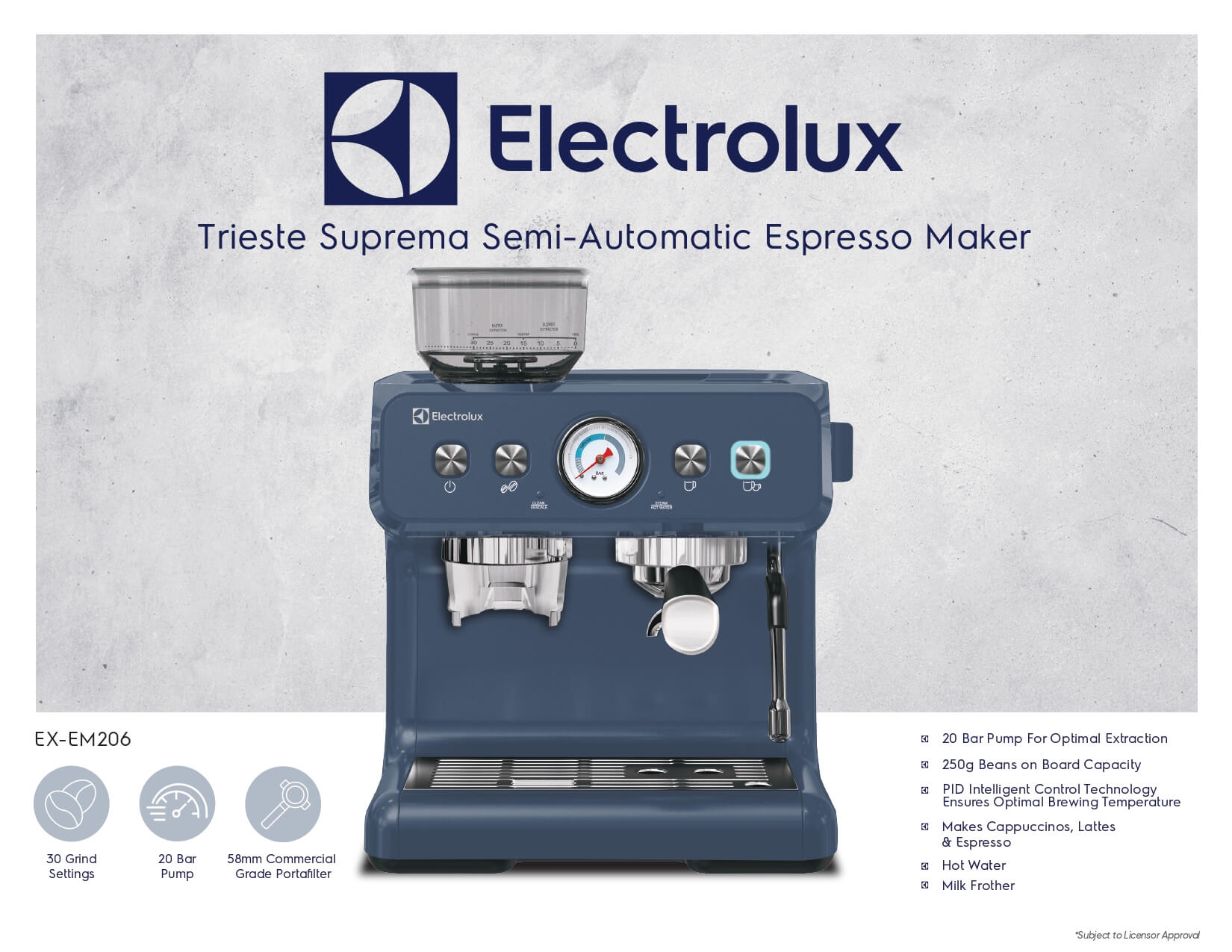 Trieste Suprema Semi-Automatic Espresso Maker