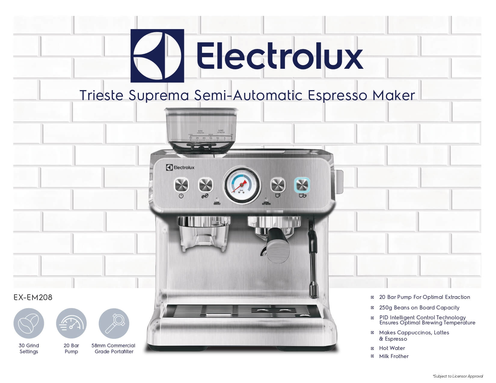 Trieste Suprema Semi-Automatic Espresso Maker