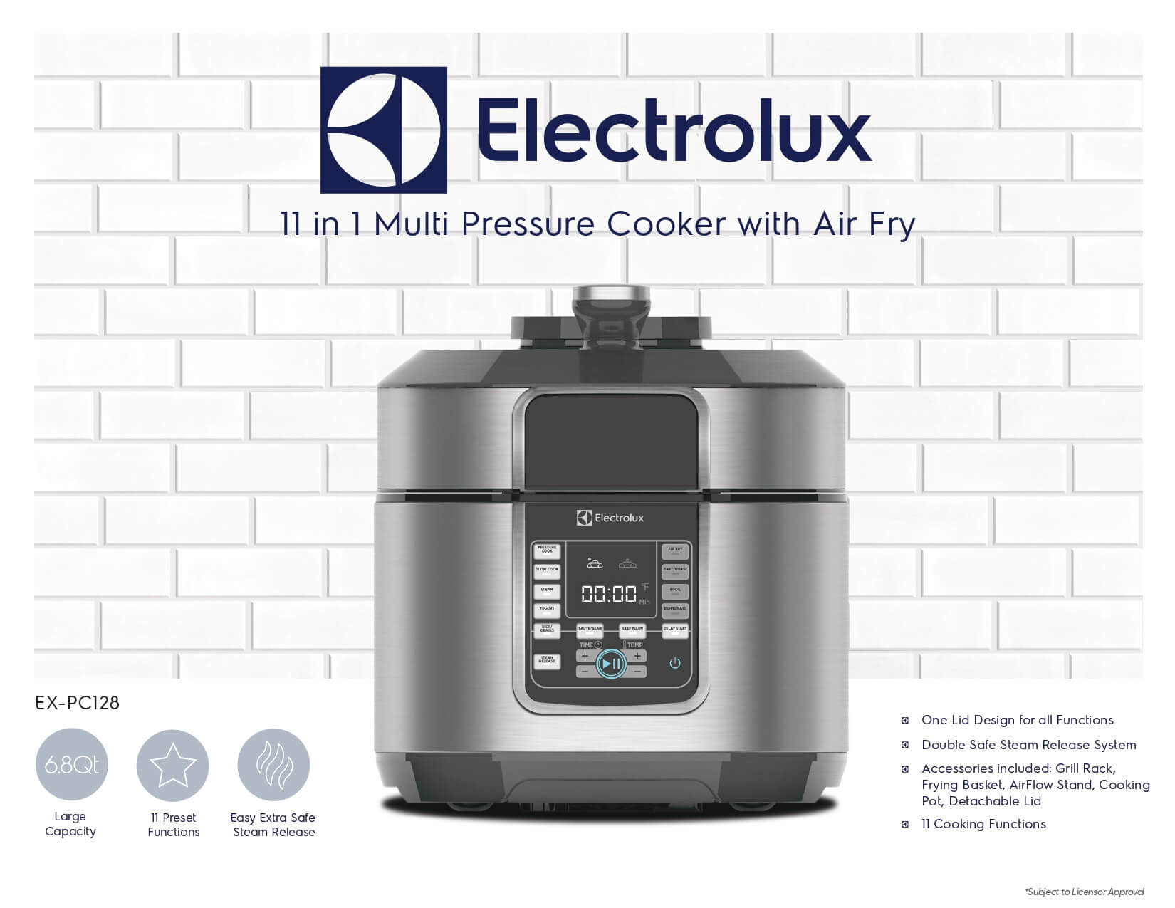 11 in 1 Multi Pressure Cooker with Air Fry